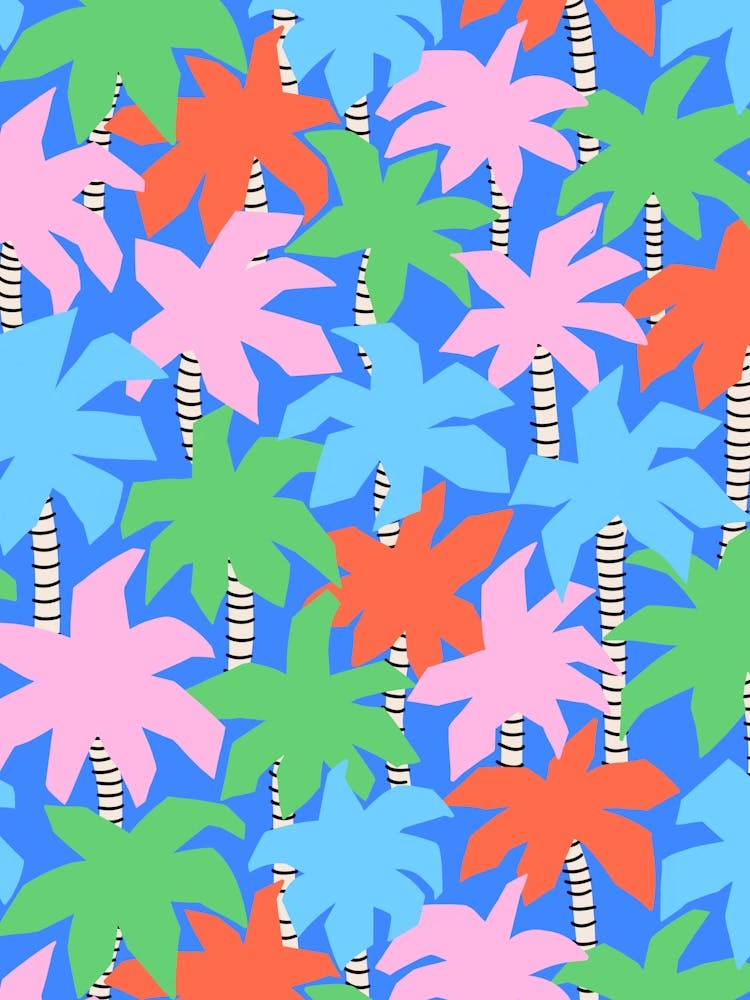 Colorful Palm Trees Pattern