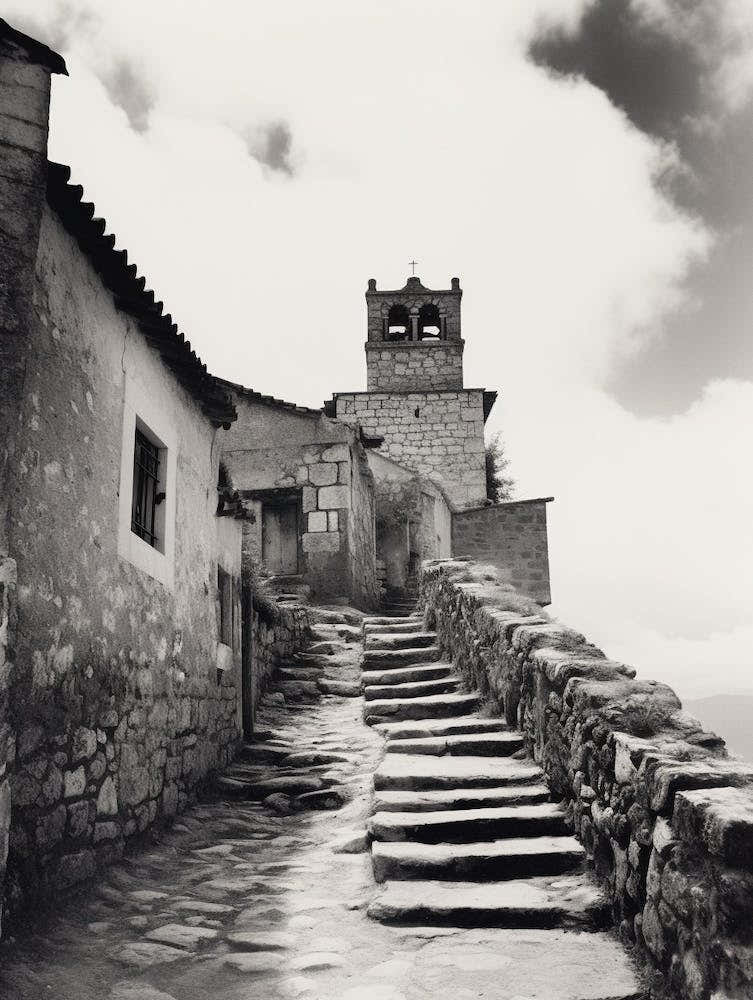 Korcula, Croatia, Black And White Old Photo 1