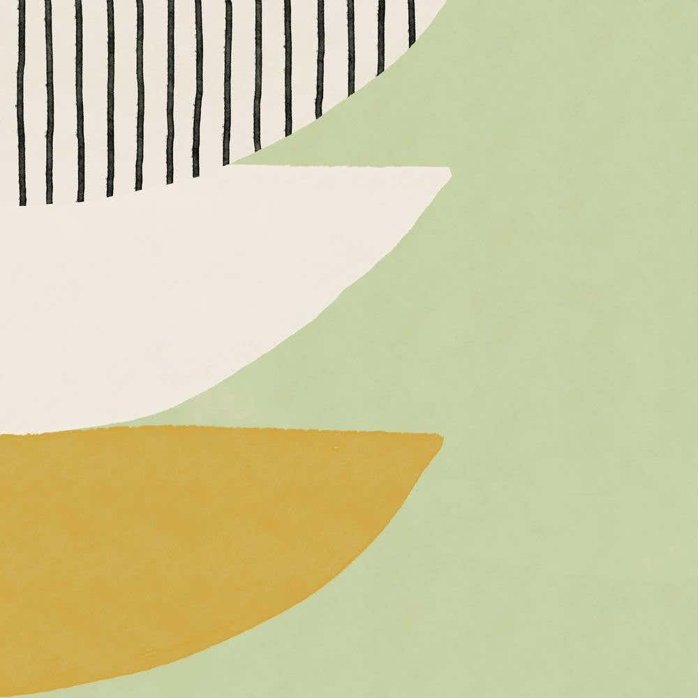 Modern Abstract Half Moons Square