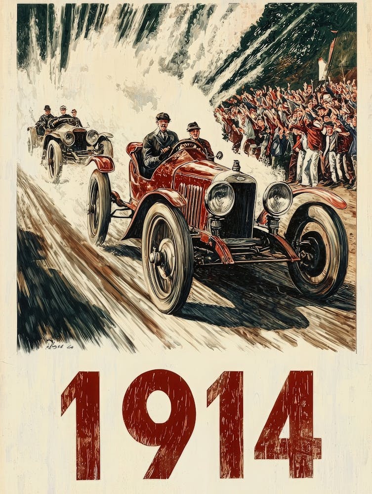 Aihrgdesign A Vintage Poster Of An Automobile Rally In 1914 F 238e249a 64d0 4271 812b E3d191893c60 0