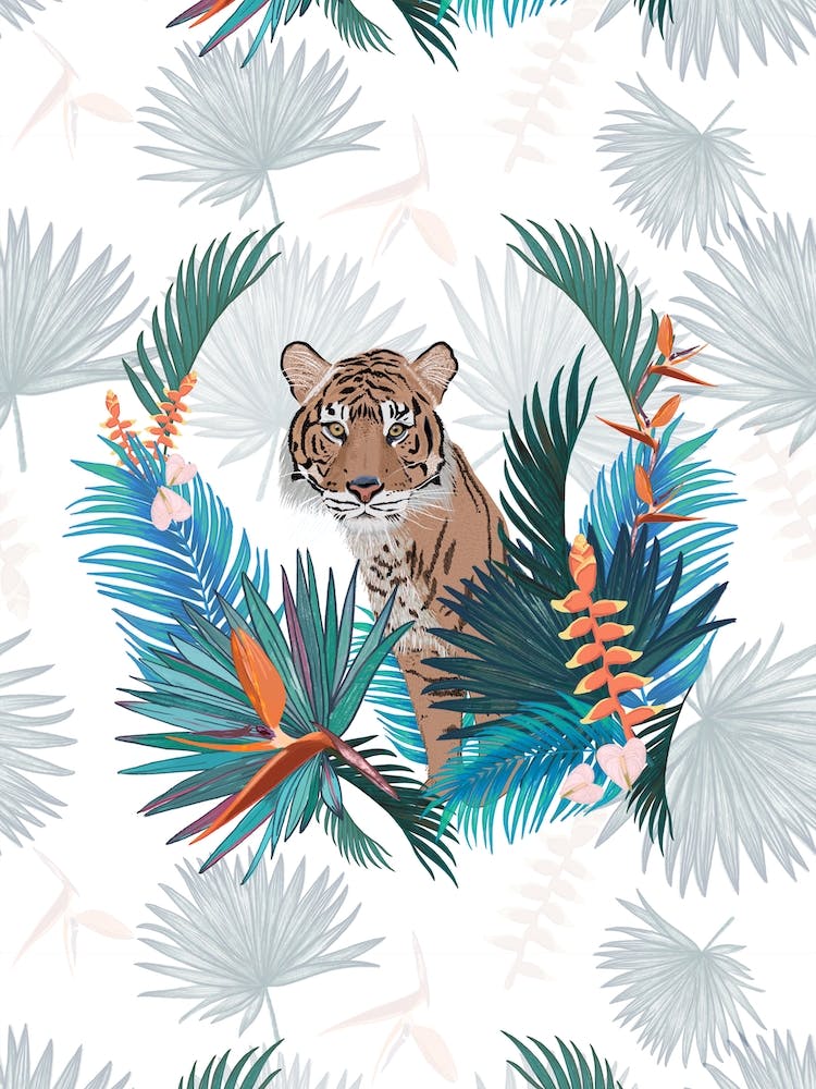 Rain Forest And Tiger