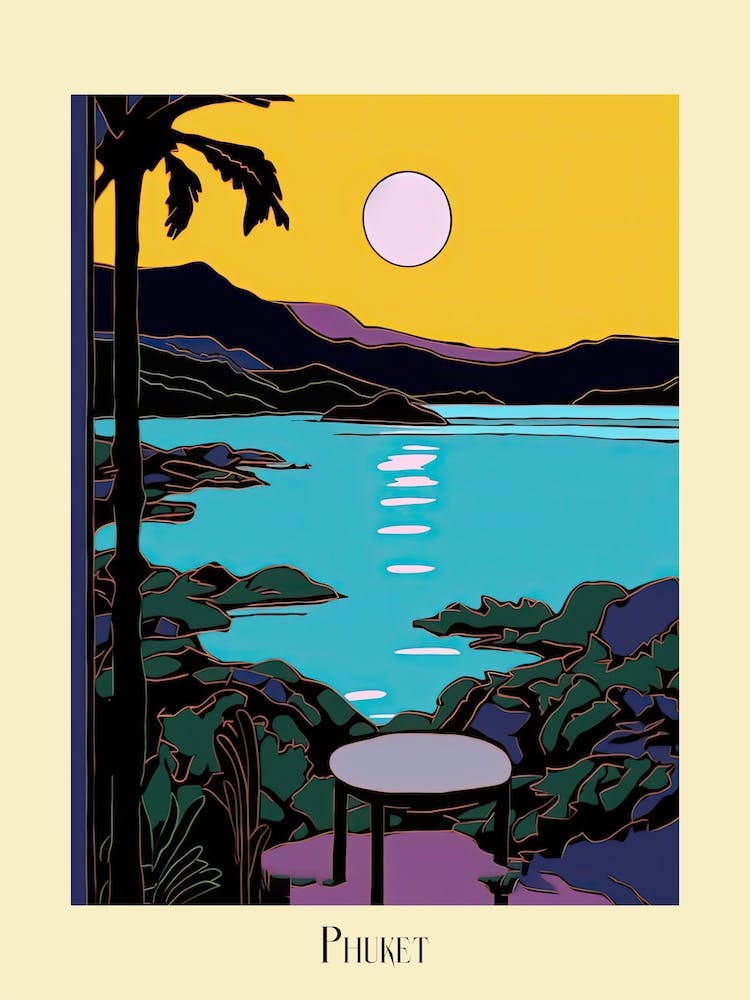 Poster Of Minimal Design Style Of Phuket, Thailand 3