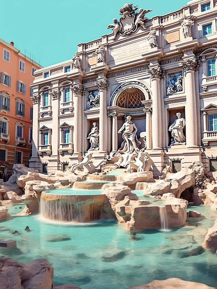 Trevi Fountain Rome Italy 2