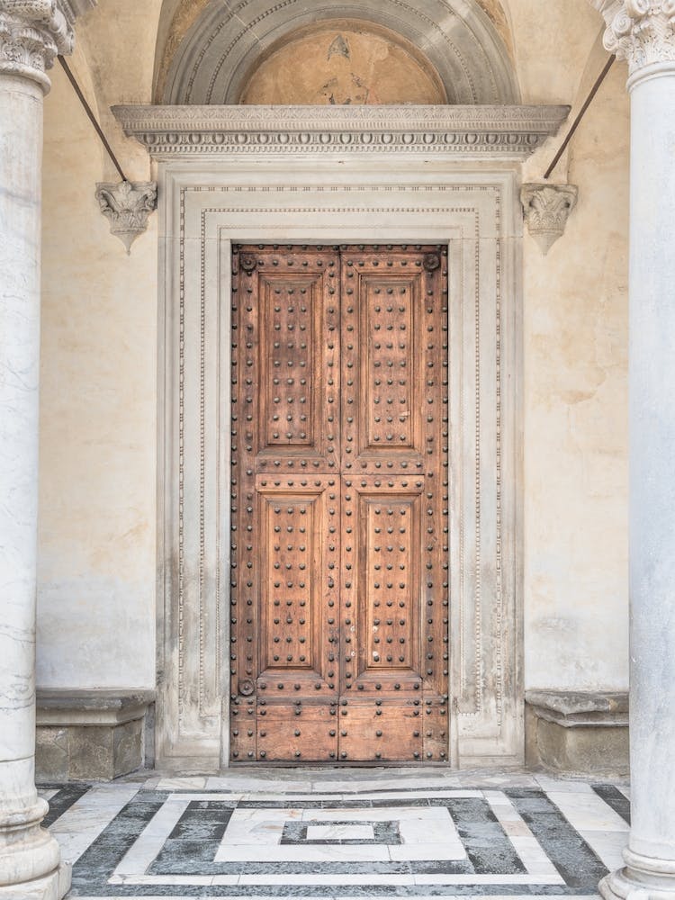 Wooden Door In Italy - Travel Photography