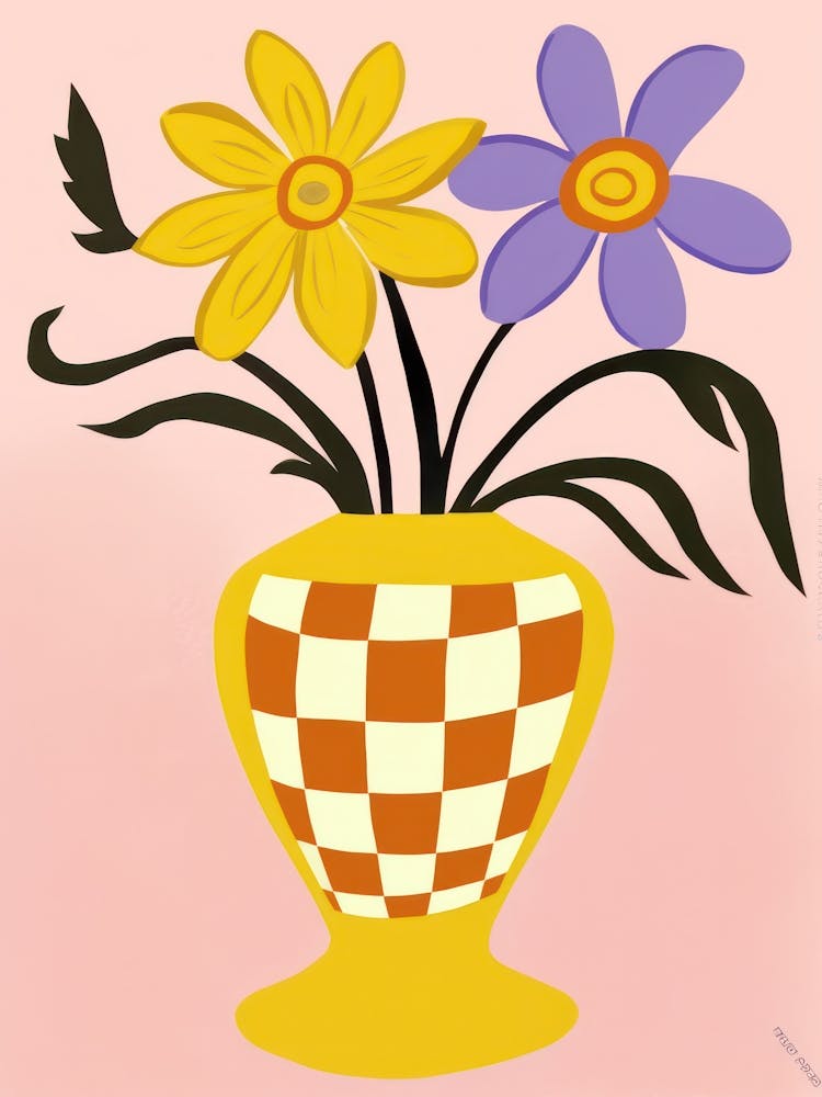 Wild Flowers Yellow Tones In Vase 3