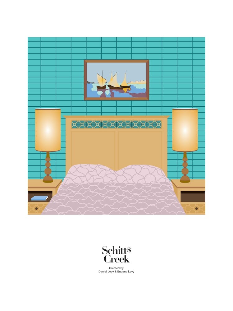 Schitts Rose Motel Bedroom