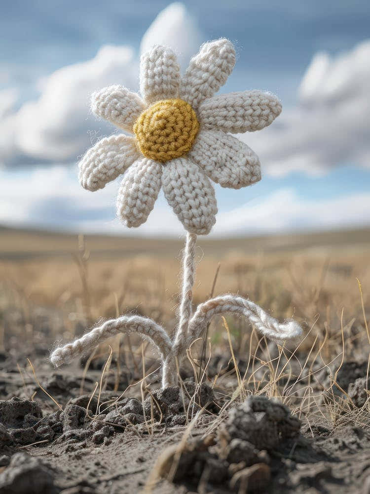 Daisies Knitted In Crochet 4