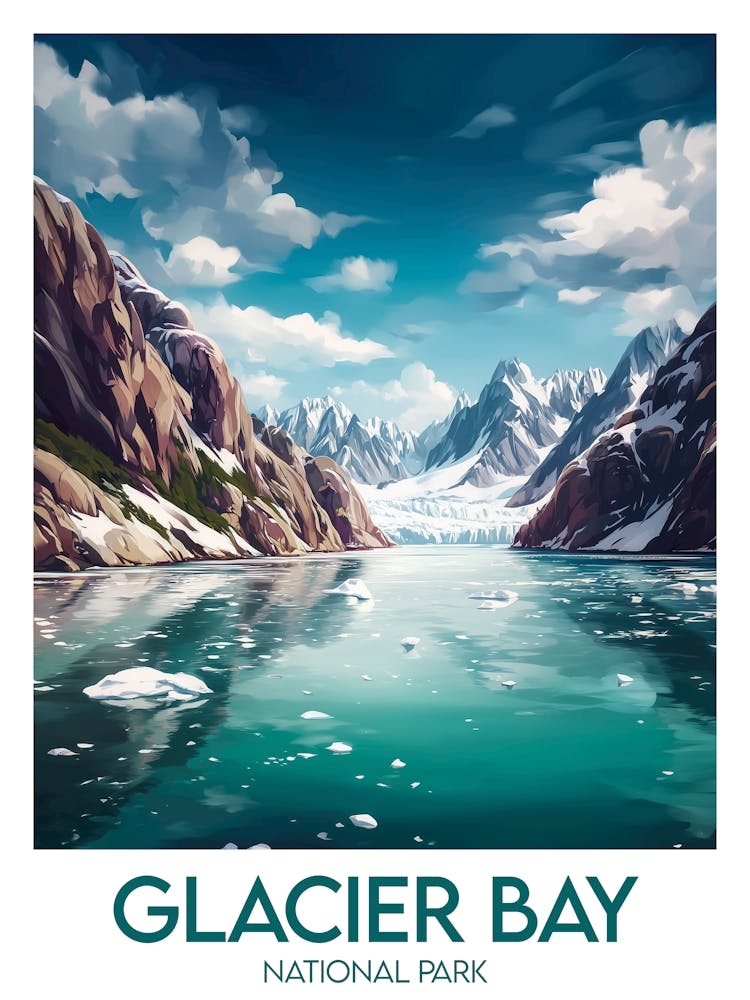 Affiche de voyage Glacier Bay National Park