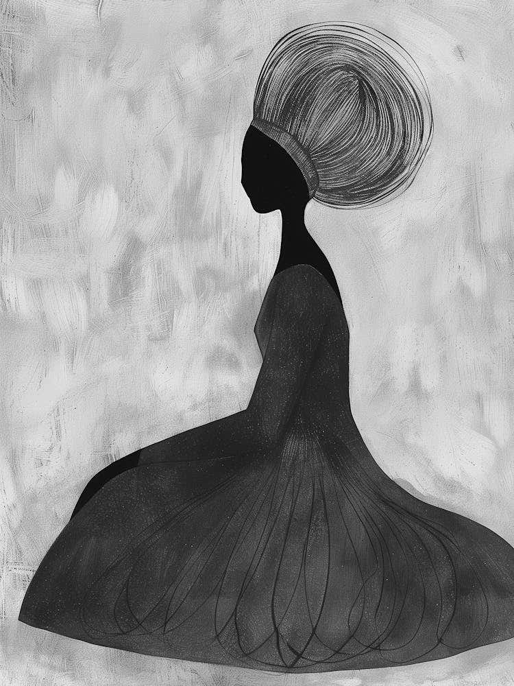 Black And White Portrait Of A Woman 5