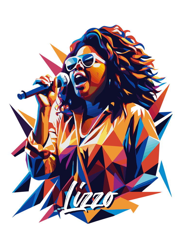Lizzo 03 Portrait Music Icon Style WPAP Pop Art