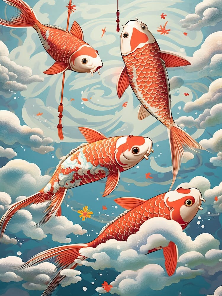 Carp Streamers Japanese Kitsch 0