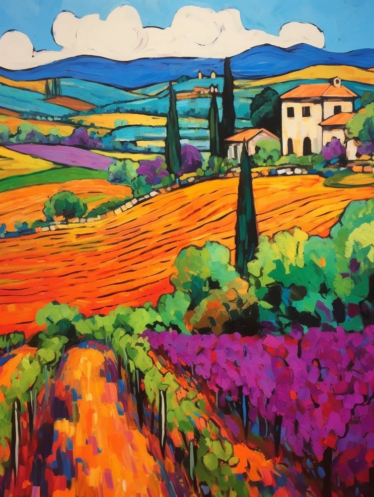 Tuscany Italy 1 Fauvist Painting