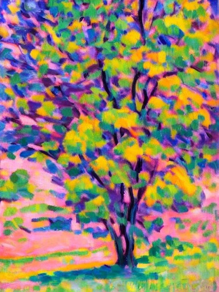 American Sycamore 2 tree Abstract Block Colour