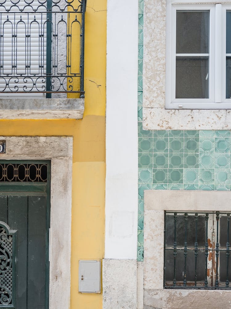 Yellow And Green House Wall