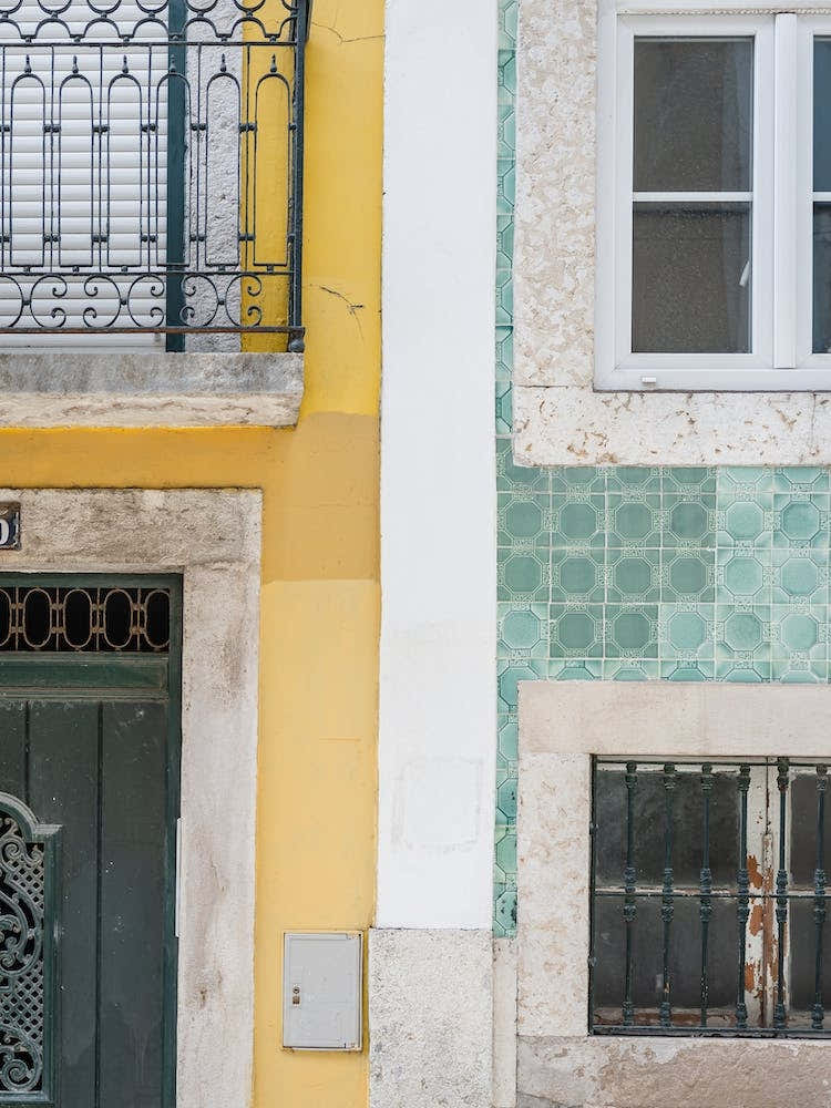 Yellow And Green House Wall