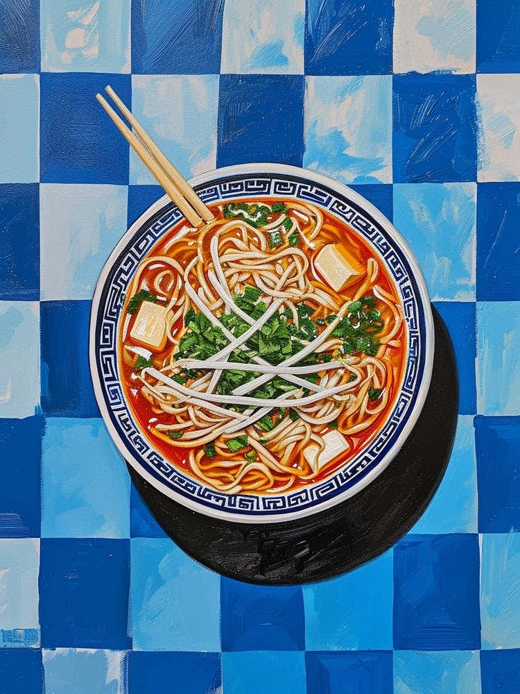 Pho Blue Checkerboard 1