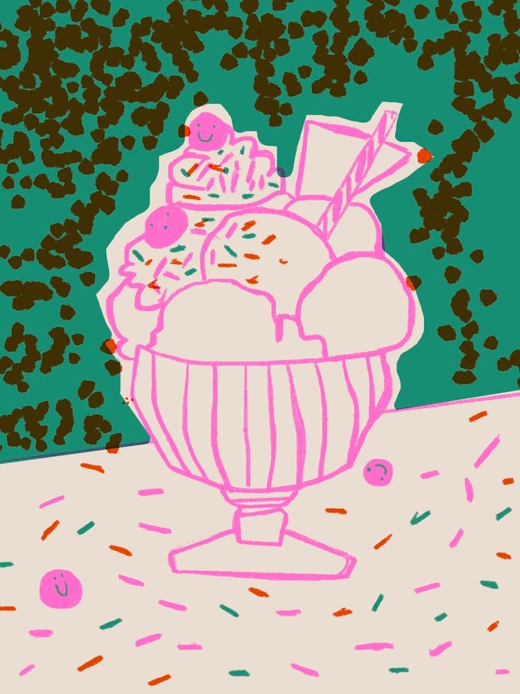 Ice cream on Summer