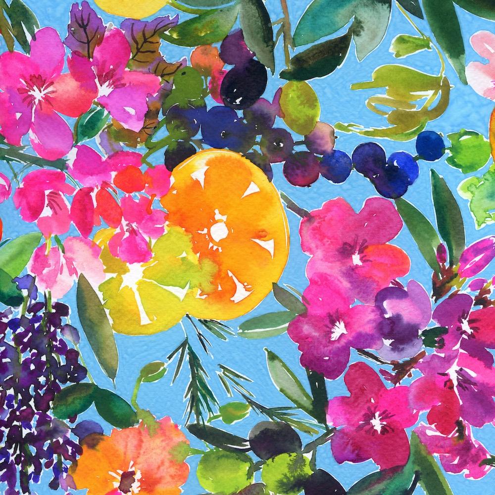 Watercolor Oranges And Lemons