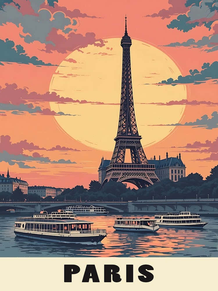 Paris Vintage Travel Poster 2