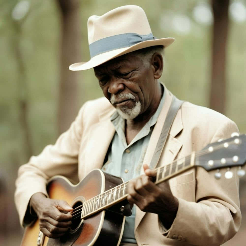 Old Man Playing Guitar