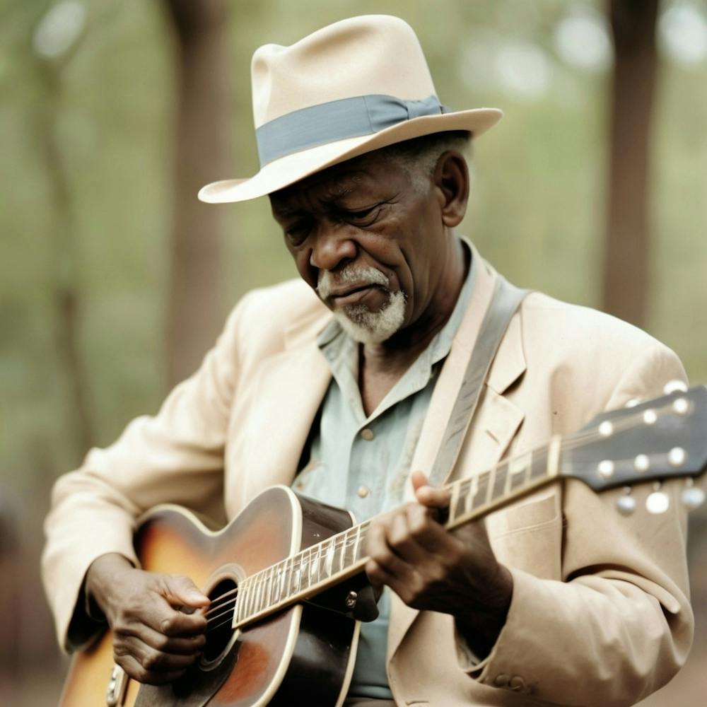 Old Man Playing Guitar