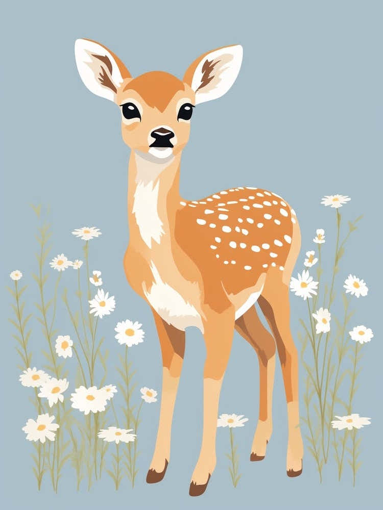 Baby Animal Illustration  Deer 8