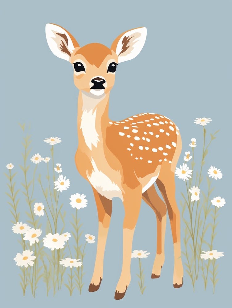 Baby Animal Illustration  Deer 8
