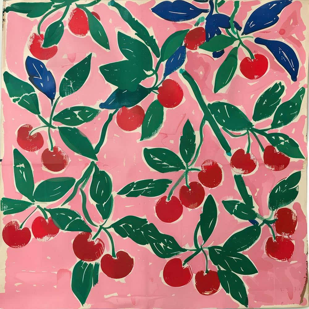 Summer Cherries Painting Matisse Style 5