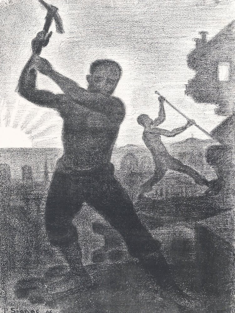 The Wreckers (Les Démolisseurs) (1896), Paul Signac