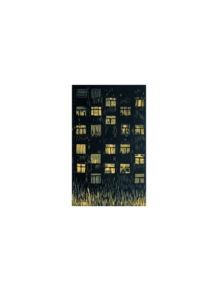 Linocut Indiscreet Windows