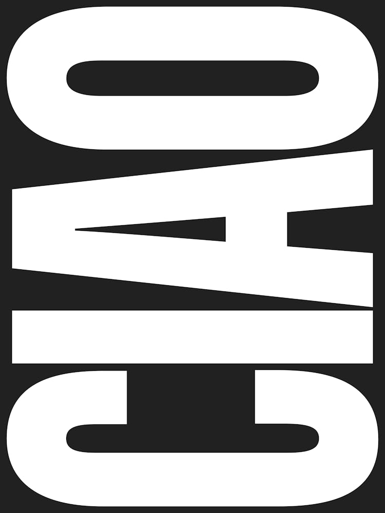 Ciao Typography - White and Black