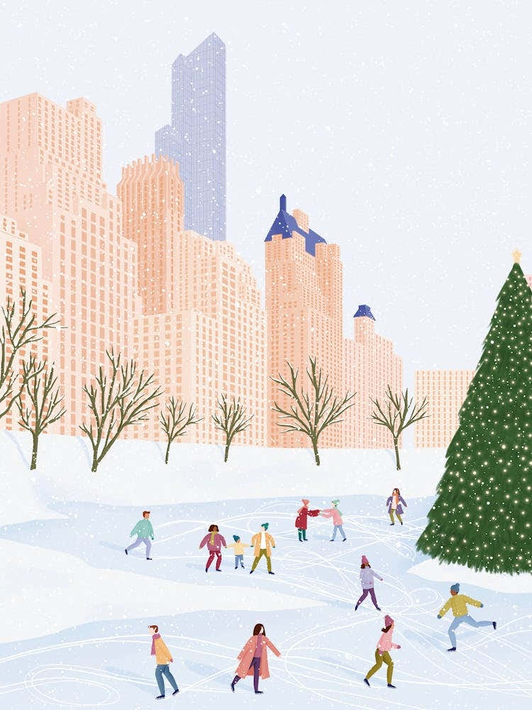 Christmas In New York Illustration