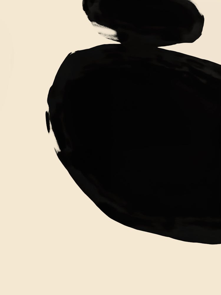 Black And Beige Abstract Painting 2