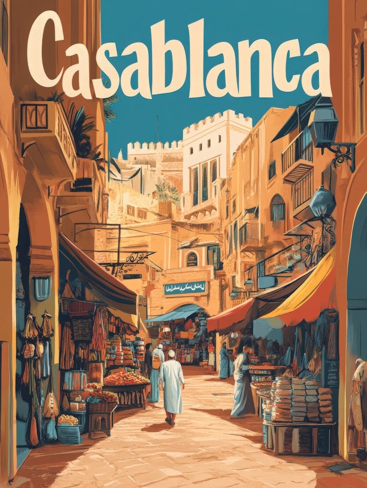 Aihrgdesign A Classic 1960s Travel Poster For Casablanca 3