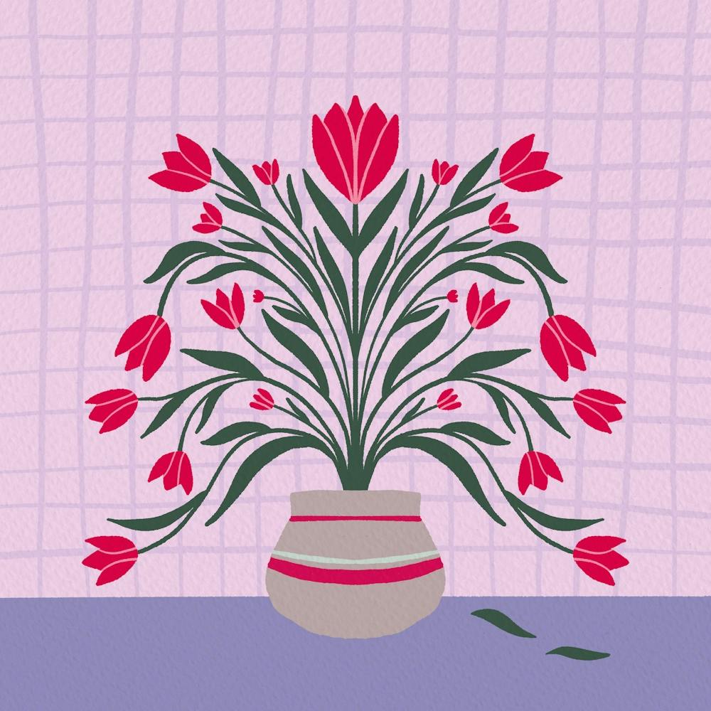 Tulips - magenta and violet