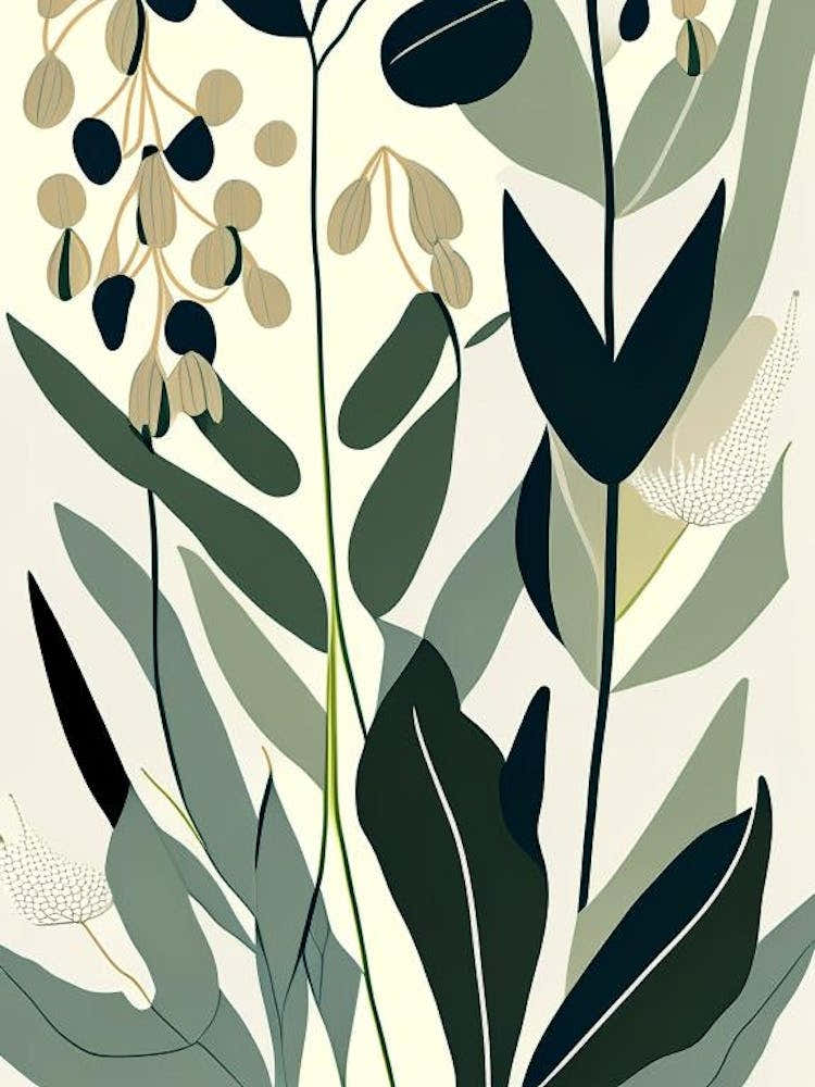 Solomon's Seal Wildflower Modern Muted Colours 1