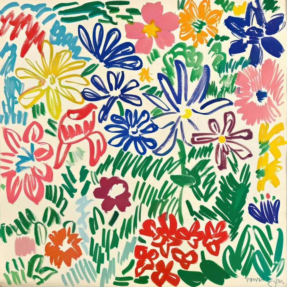 Flowers Painting Matisse Style 2