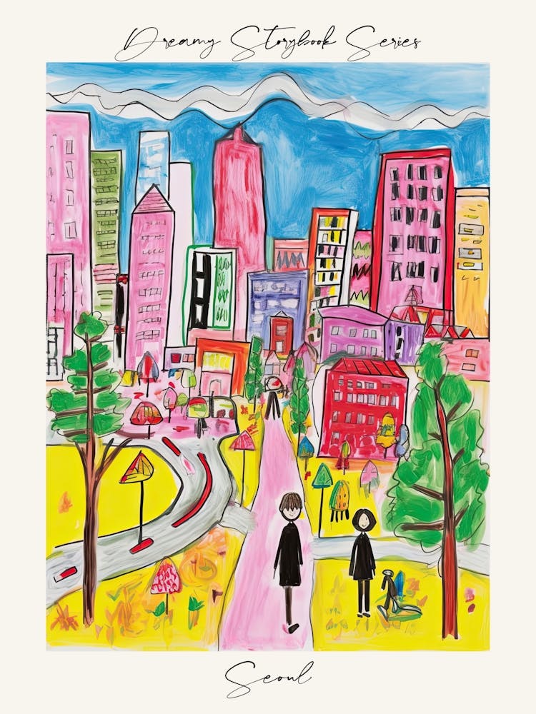 Poster Of Seoul, Dreamy Storybook Illustration 3