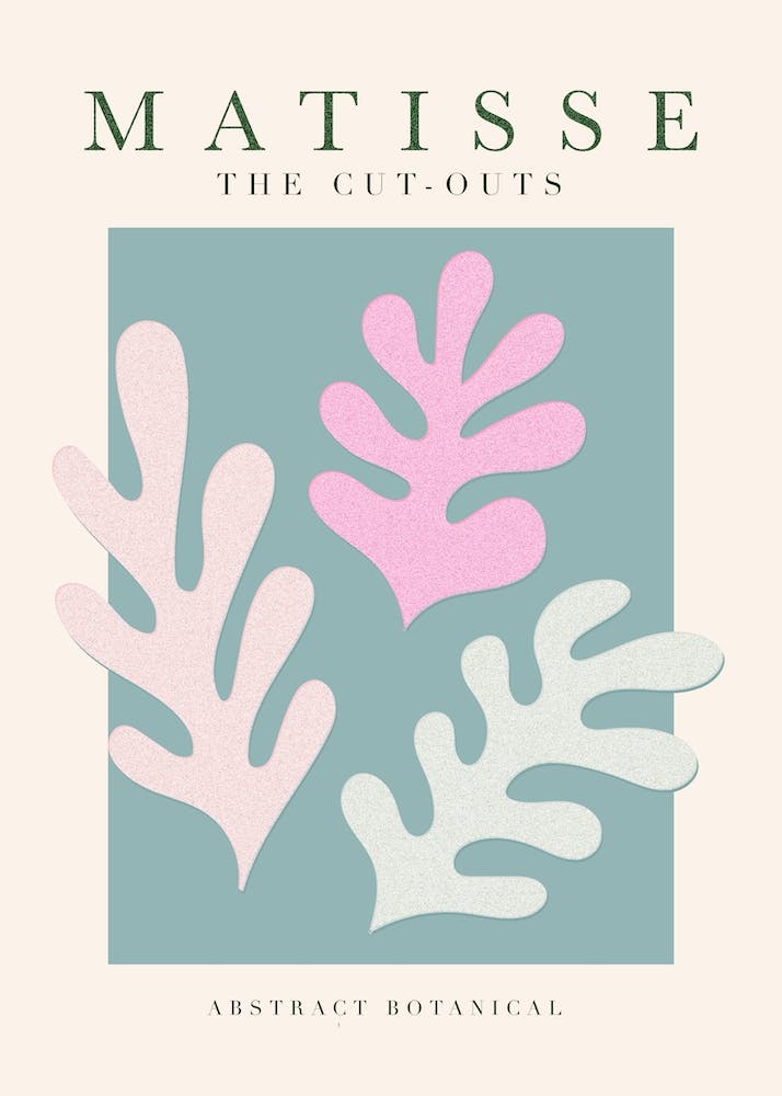 TROIS FEUILLES  | MATISSE DIGITAL VERSION | POP ART WORLD 2023 Vector illustration| www.popart.world