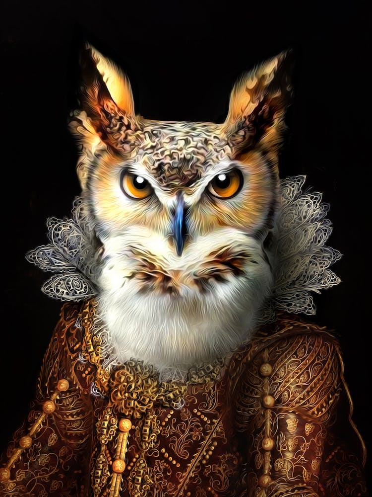 Lady Veronica The Owl With A Plan Pet Portraits