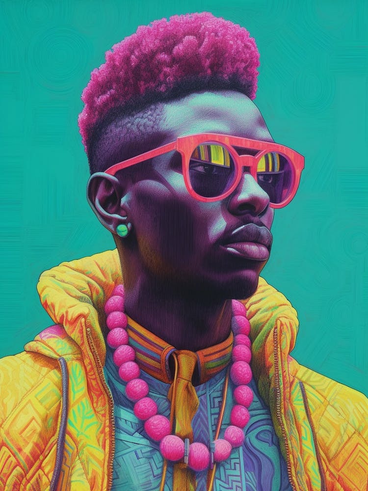 Hipster Portraits Pencil Pop Art 5