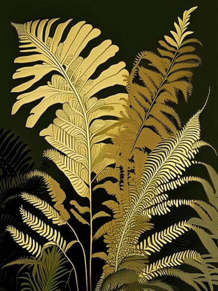Golden Fern Rousseau Inspired