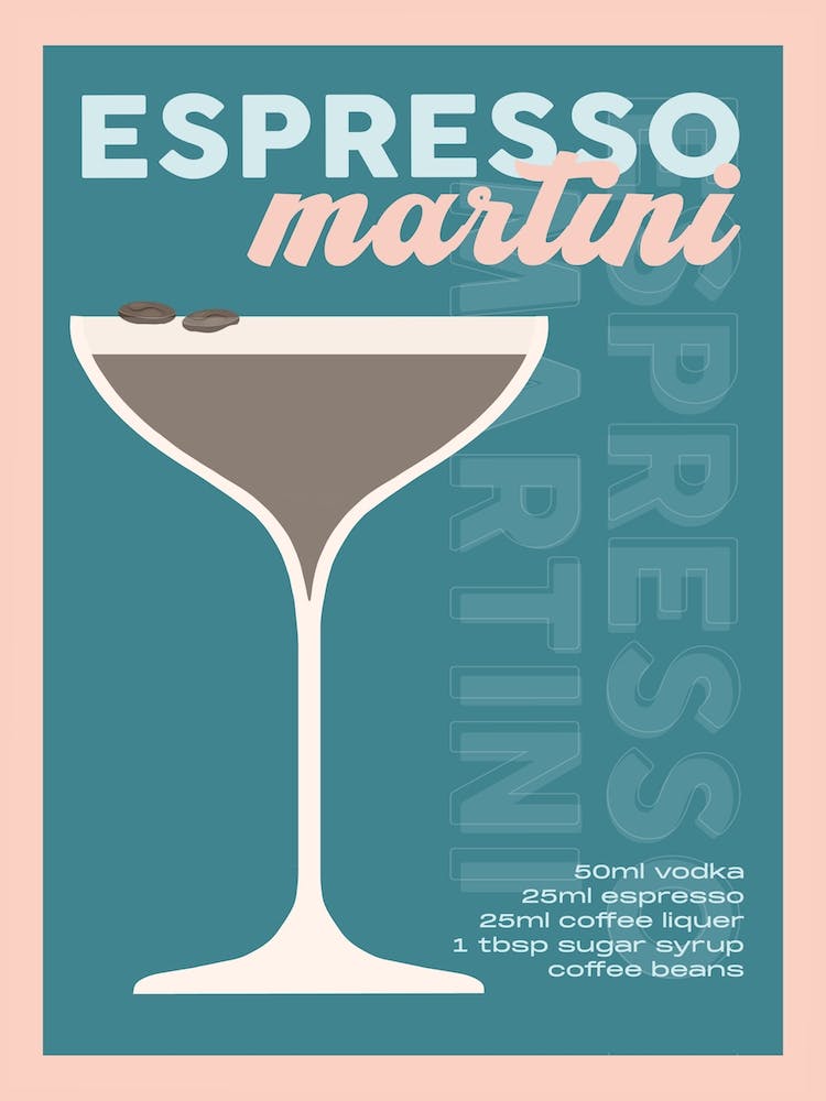 Teal Espresso Martini Cocktail