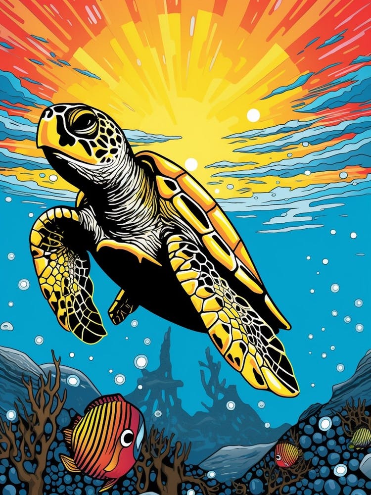 Comic Style Sea Turtle 4