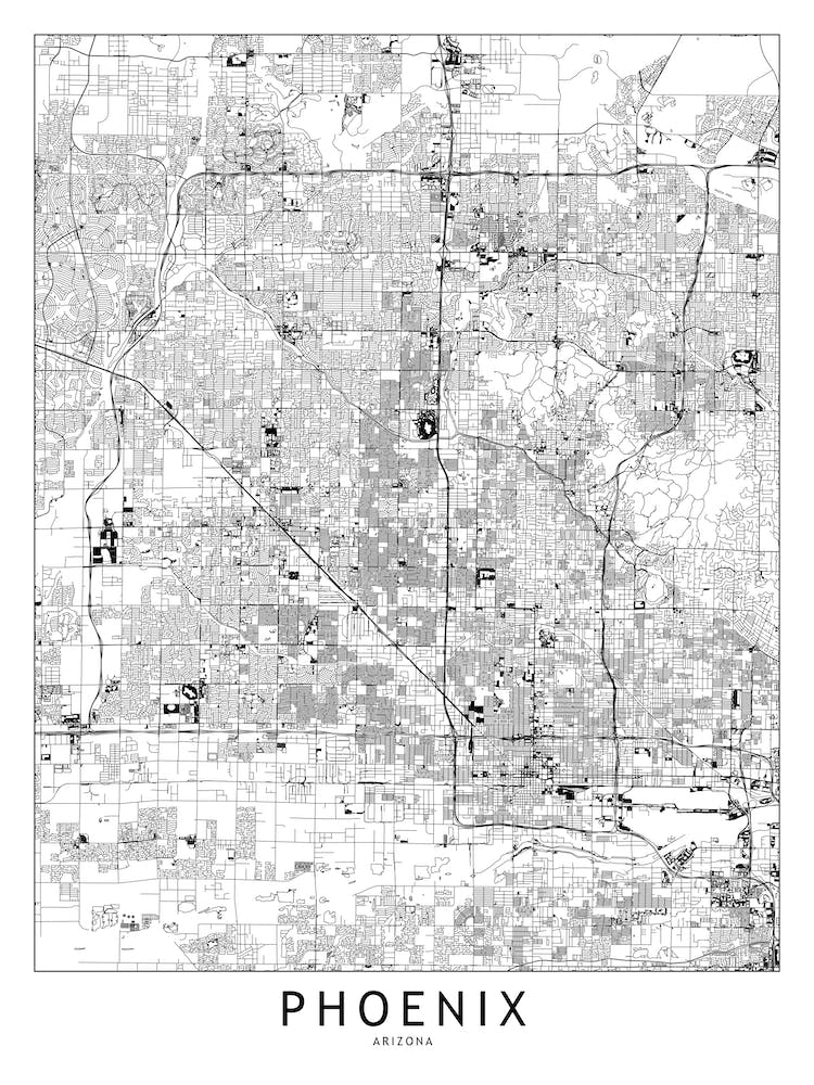 Phoenix White Map