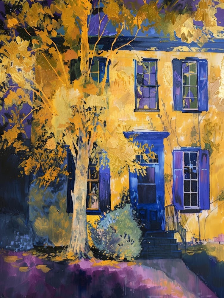 House With Blue Shutters 1