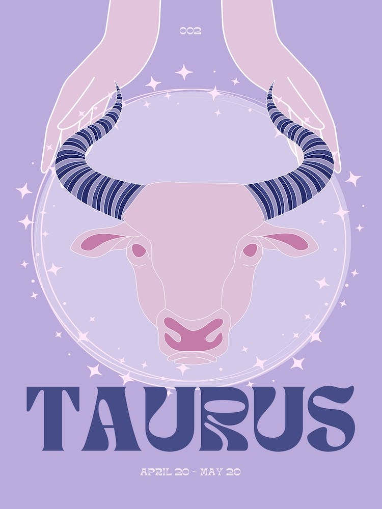 Purple Zodiac Taurus
