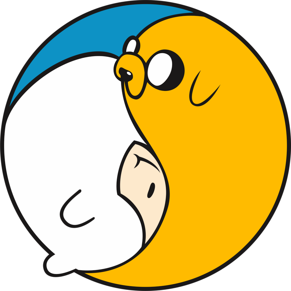 Jake The Dog Yin And Yang Graphy Adventure Time Smiley Cartoon