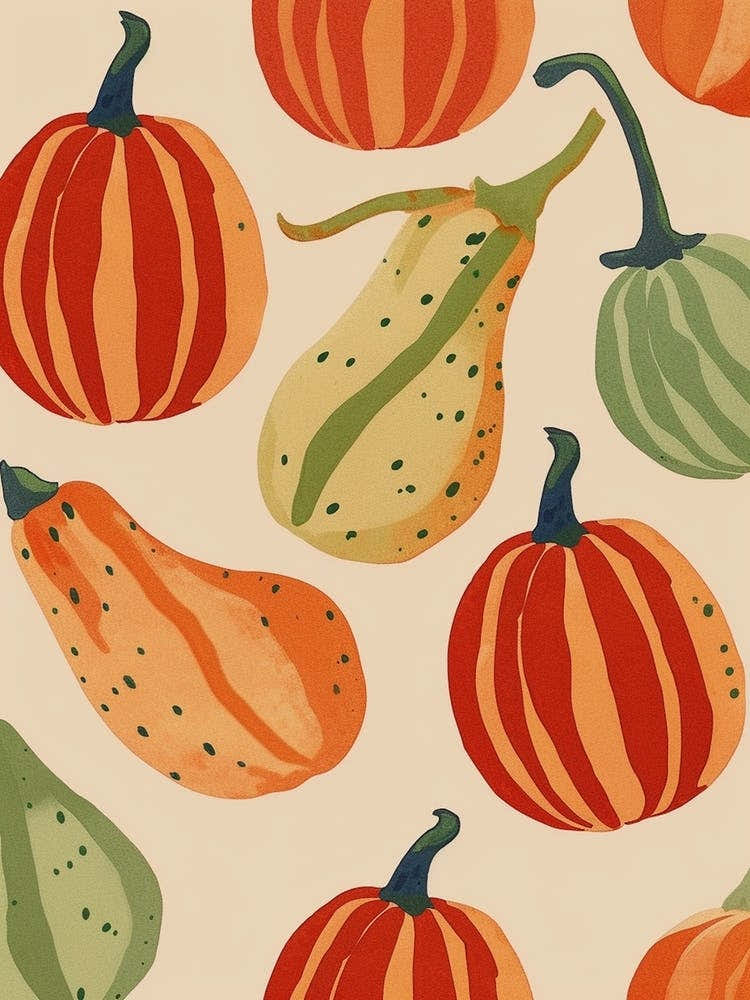 Autumnal Squash Pattern 2