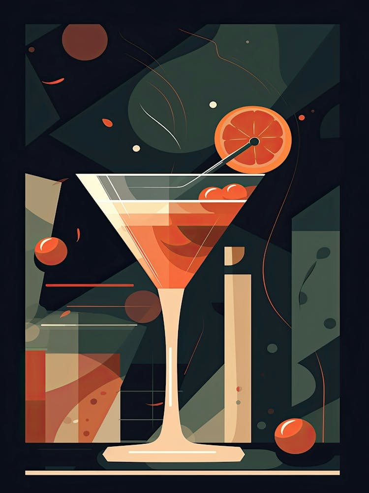 Manhattan Cocktail Mid Century Modern 4